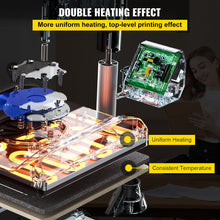 Load image into Gallery viewer, **360 Rotation* Digital Heat Press Machine 12 x 15 OR 15x15  FAST Heating * (Royal Blue & Black)