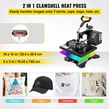 Load image into Gallery viewer, 2 In 1 * T shirts & Hats * 15x15  Heat Press * 360 Rotation