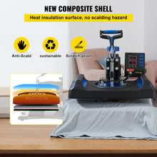 Load image into Gallery viewer, **360 Rotation* Digital Heat Press Machine 12 x 15 OR 15x15  FAST Heating * (Royal Blue & Black)