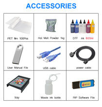 Load image into Gallery viewer, A3 DTF Printing Machine Heat Transfer pet film caps* jeans* hoodies* t shirts  {w or w/o Oven}