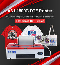 Load image into Gallery viewer, A3 DTF Printing Machine Heat Transfer pet film caps* jeans* hoodies* t shirts  {w or w/o Oven}