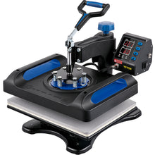 Load image into Gallery viewer, **360 Rotation* Digital Heat Press Machine 12 x 15 OR 15x15  FAST Heating * (Royal Blue &amp; Black)
